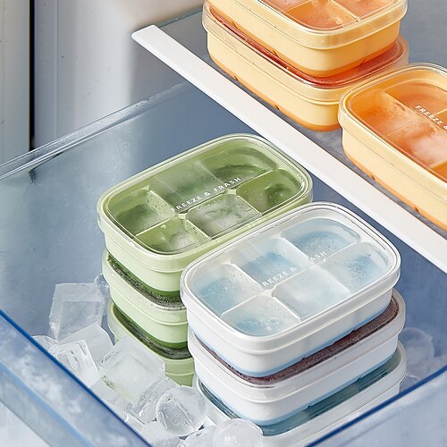 

Summer Household Ice Mold Refrigerator Homemade Ice Box Food-grade Silica Gel Ice Grid Red Mini Ice Grid Mold