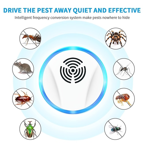 

1/2/3 confezioni repellente per parassiti ad ultrasuoni repellente per parassiti elettronico plug-in disinfestazione interna per insetti scarafaggio topi repellente per zanzare ragno formica per casa