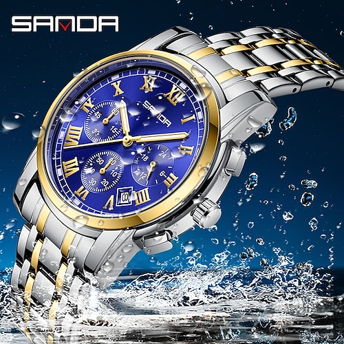 

Sanda top marque de luxe montres pour hommes étanche mode montre-bracelet pour homme affaires montre à quartz