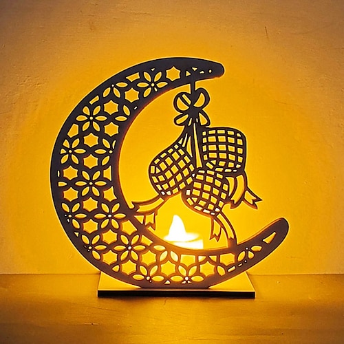 Ramadan 2024 Moon Star LED String Lights EID Mubarak Gift Islam Muslim  Decor.