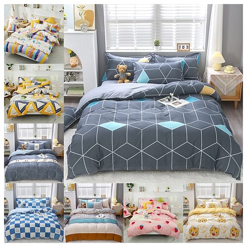 

Aloe cotton imitation cotton four-piece bedding Aloe cotton quilt cover Aloe cotton quilt cover single piece coverlet