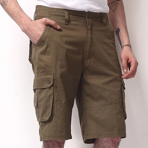 

Homme Short Cargo Short 6 poches Plein Confort Extérieur du quotidien Sortie 100% Coton Mode Vêtement de rue Noir Kaki