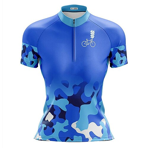 

21Grams Mulheres Camisa para Ciclismo Manga Curta Moto Camisa / Roupas Para Esporte Blusas com 3 bolsos traseiros Ciclismo de Montanha Ciclismo de Estrada Respirável Pavio Humido Tiras Refletoras