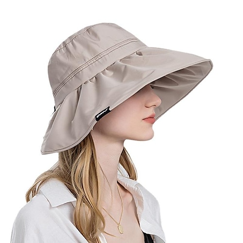 

Homme Femme Bob Chapeau Bob Chapeau de pêche Extérieur Portable Protection solaire UV UPF50 Respirable Chapeau Noir Kaki Beige pour Pêche Escalade Plage