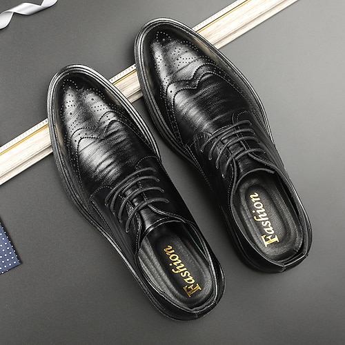 

Men's Sneakers Leather Loafers Business Casual Outdoor Daily Microfiber Breathable Black Fall Spring