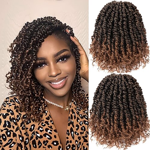 

cheveux pré bouclés 10 pouces 8 packs pré-torsionnés passion twist crochet cheveux yddm passion twist tresses crochet court passion twist cheveux pré-torsionnés extension de cheveux