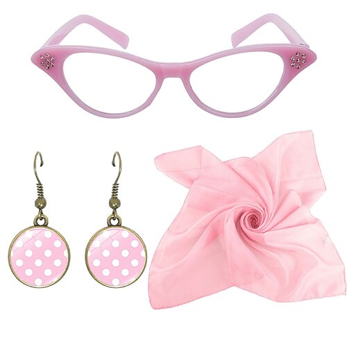 

Audrey Hepburn Retro Vintage Anos 50 Roupa Conjunto de acessórios Mulheres Ocasiões Especiais Vintage Cosplay Festas Noite Óculos Carnaval