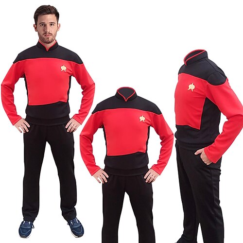 

Star Trek Piccardo 3 Altri costumi Pantalone Costume cosplay Per uomo Cosplay di film Casual quotidiano Rosso Superiore Pantaloni Poliestere