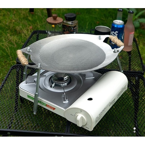 

Küchenwerkzeuge Outdoor-Grillplatte Camping Koreanische Grillplatte Gas-Induktionsherd Edelstahl-Bratpfanne kann die Grillplatte anheben