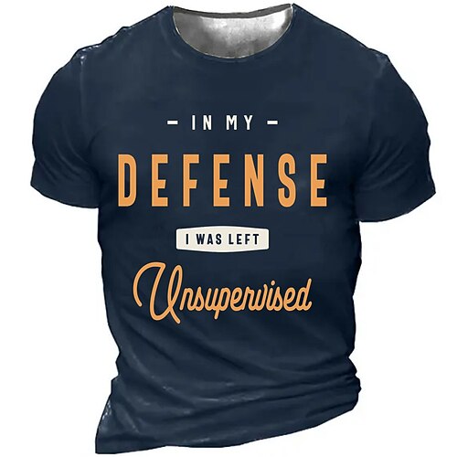 

Herre T-shirt T-Shirts Grafisk Bogstaver Rund hals Tøj 3D-udskrivning udendørs Afslappet Kortærmet Trykt mønster Årgang Mode Designer