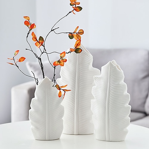 

Vase créatif en résine blanche arrangement de fleurs simple ménage décoration douce art 1 pc