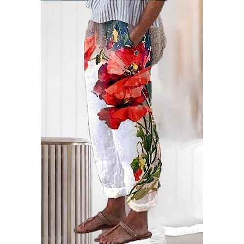 

Per donna Pantaloni del pigiama Pantaloni da casa Fiore decorativo Informale Comoda Giornaliero Da letto Cotone Autunno Primavera Immagine 1 Immagine3