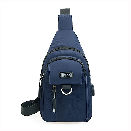 

Per uomo Borsa a tracolla Borsello da petto Nylon Giornaliero Cerniera Massima capacità Tinta unica Nero Blu Verde