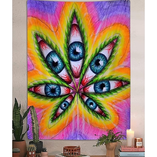 

trippy weed wandteppich kunst dekor psychedelische augen wandbehang hintergrund vorhang hause schlafzimmer wohnzimmer dekoration