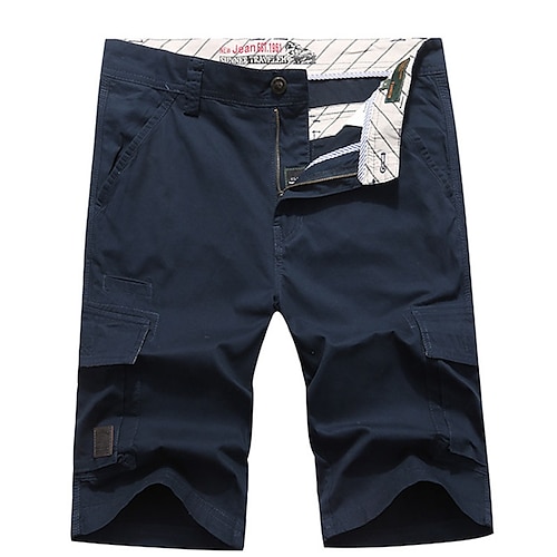 

Herren Cargo Shorts Kurze Hosen Shorts Kurze Hosen Multi Pocket Gerade geschnitten Einfarbig Komfort tragbar Knielänge Outdoor Täglich Sport Stilvoll Armeegrün Blau