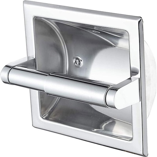 Recessed Toilet Paper Holder Brushed Nickel Wall Toilet Paper