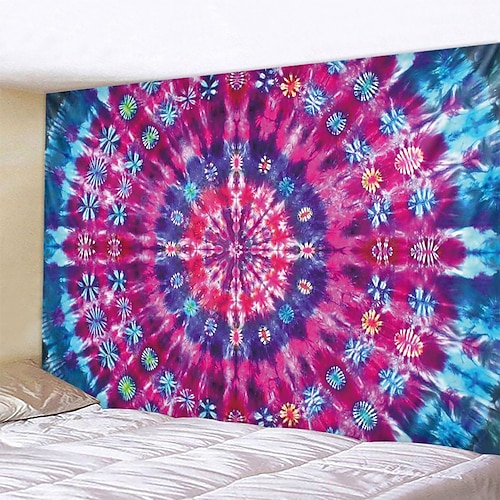 

style tie-dye suspendu tapisserie art mural grande tapisserie murale décor photographie toile de fond couverture rideau maison chambre salon décoration