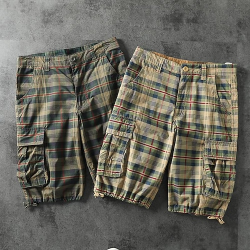 

Per uomo Chino Pantaloni da lavoro Pantaloncini estivi Pantaloni da paracadute Pantaloncini casual Tasche Multi tasca Alto aumento Tinta unita Indossabile All'aperto Lunghezza del ginocchio Esterno