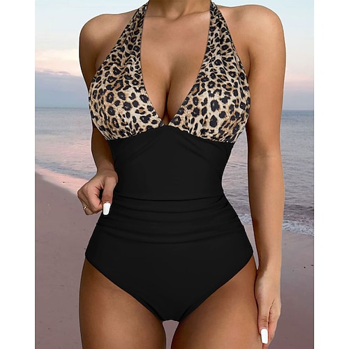 

Mulheres Roupa de Banho Uma pedaço Normal roupa de banho Secagem Rápida Leopardo Preto Verde Tropa Vinho Marron Vermelho Rosa Maiô Fatos de banho Esportivo Roupa de Praia Verão