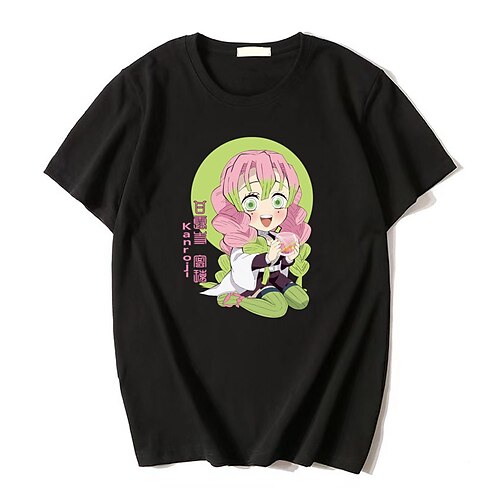 

Demon Slayer: Kimetsu no Yaiba Kanroji Mitsuri T-Shirt Anime Gráfico Camiseta Para Hombre Mujer Unisexo Adulto Estampado en caliente 100% algodón Casual Diario