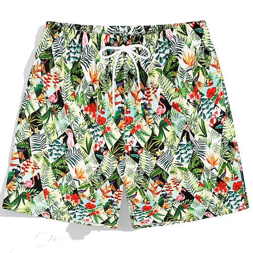 

Herre Surf shorts Badeshorts Sommer shorts Strandshorts Lomme Snørelukning Elastisk Talje Grafisk Planter Hurtigtørrende udendørs Afslappet Ferie Boheme Hawaiiansk 1 2