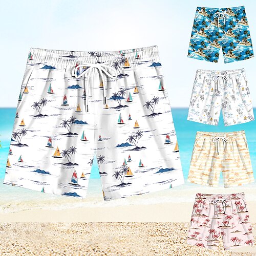 

Per uomo Boxer da surf Leggero Asciugatura rapida Boxer da surf Surf Spiaggia A quadri Gradiente Con stampe Estate Primavera