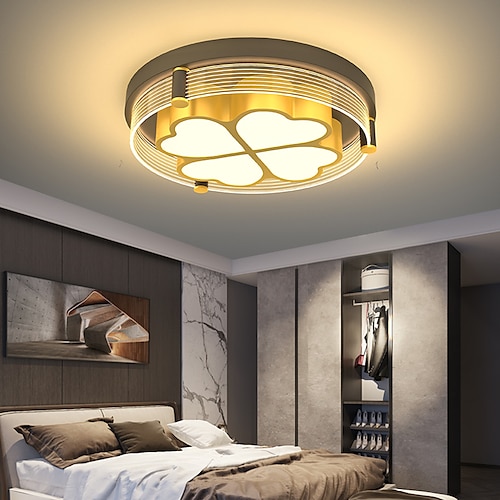 

led taklys sirkel design 45cm taklampe moderne kunstnerisk metall akryl stil trinnløs dimming soverom malt finish lysene kan kun dimmes med fjernkontroll