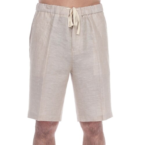 

Herre Shorts Lin Shorts Sommershorts Strandshorts Snorer Elastisk midje عادي Komfort Pustende utendørs Daglig Ut på byen Lin / bomullsblanding Mote Gatemote Hvit Kakifarget