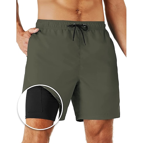 

Hombre Pantalones de Surf Pantalones de Natación Boxers de Natación Pantalón corto con forro de compresión Plano Comodidad Transpirable Festivos Noche Piscina Hawaiano Boho Negro Rosa