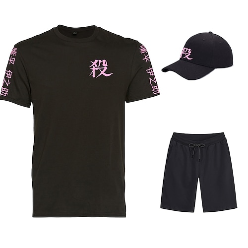 

Demon Slayer: Kimetsu no Yaiba Kamado Nezuko Kamado Tanjiro T-Shirt Bermudas Gorra de Béisbol Estampado Gráfico Pantalones cortos Camiseta Sombrero Para Hombre Adulto Estampado en caliente 100