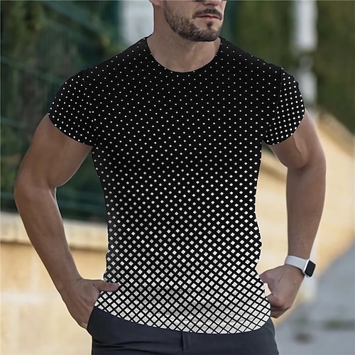 

Per uomo maglietta Magliette Pop art Geometrico Girocollo Abbigliamento Stampa 3D Esterno Informale Manica corta Stampa Vintage Di tendenza Originale