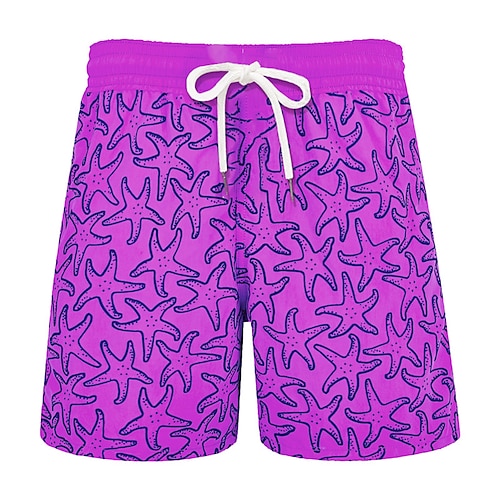 

Per uomo Boxer da surf Pantaloncini da mare Boxer da mare Pantaloncini estivi Pantaloncini da spiaggia A cordoncino con fodera in rete Vita elastica Stella Stampe astratte Asciugatura rapida Breve