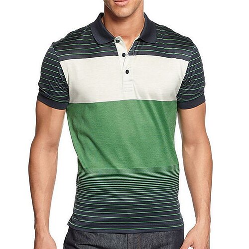 

Per uomo POLO Camicia da golf Golf A strisce Stampe astratte Collo ripiegabile azzurro cielo Blu Fucsia Verde Esterno Strada Maniche corte Stampa Abbigliamento Sportivo Di tendenza Streetwear