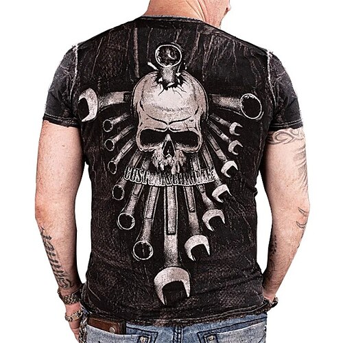 

Per uomo maglietta Magliette Pop art Teschi Girocollo Abbigliamento Stampa 3D Esterno Informale Manica corta Stampa Vintage Di tendenza Originale