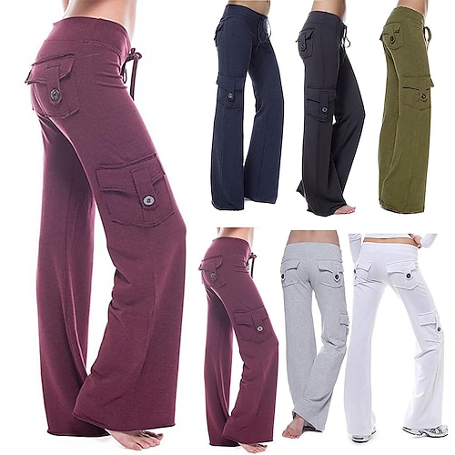  Cargo Pants for Women High Waist Tummy Control Yoga