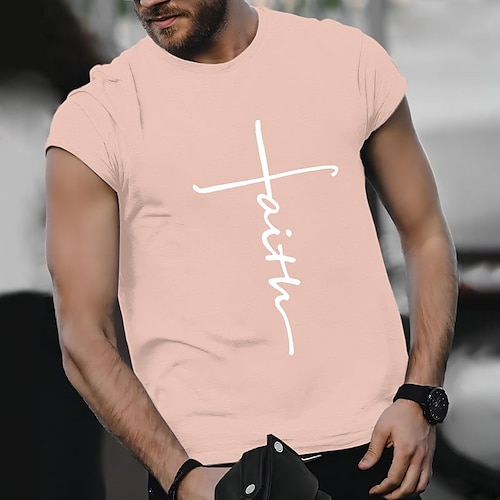 

Per uomo maglietta Magliette grafiche Camicia fresca Stampe astratte Fede Girocollo Stampa a caldo Strada Da mare Maniche corte Stampa Abbigliamento Di tendenza Originale Essenziale