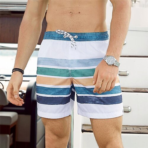 

Per uomo Boxer da surf Pantaloncini da mare Boxer da mare Pantaloncini estivi Pantaloncini da spiaggia A cordoncino con fodera in rete Vita elastica Banda Stampe astratte Asciugatura rapida Breve