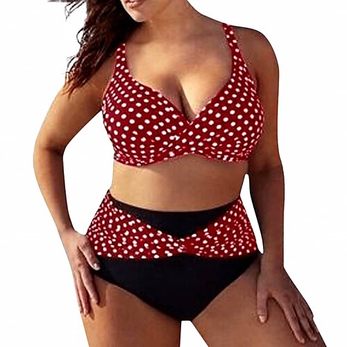 

Per donna Costumi da bagno Bikini 2 pezzi Normale Costume da bagno Taglia piccola A vita alta Liscio Multicolor Nero rosso Bianco Corpetti Con bretelline Costumi da bagno nuovo Festività Di tendenza