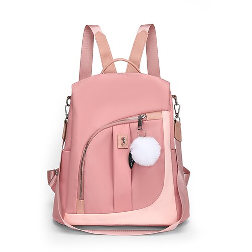 

Per donna zaino Zaino per la scuola Mini zaino Scuola Viaggi Tinta unica Oxford Massima capacità Duraturo Cerniera Nero Rosa Verde scuro