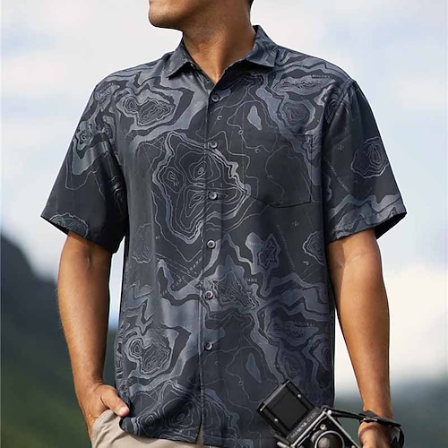 

Herren Hemd Hawaiihemd Sommerhemd Grafik-Drucke Blätter Umlegekragen Aprikose Schwarz Rosa Armeegrün Blau Outdoor Strasse Kurze Ärmel Bedruckt Bekleidung Modisch Designer Brautkleider schlicht Weich