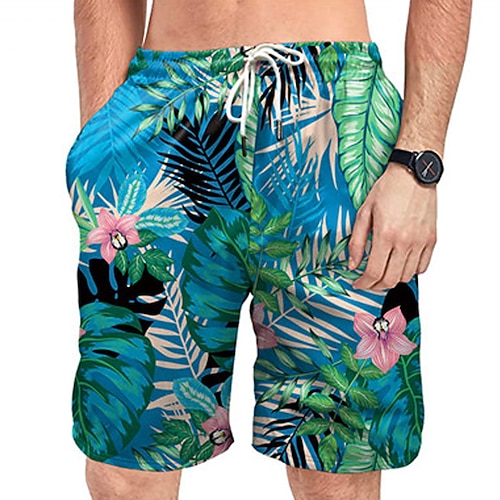 

Per uomo Boxer da surf Pantaloncini da mare Boxer da mare Pantaloncini estivi Pantaloncini da spiaggia A cordoncino con fodera in rete Vita elastica Piante Stampe astratte Floreale Asciugatura rapida