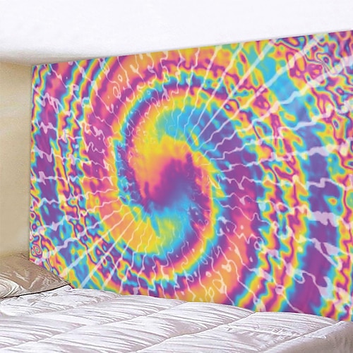 

style tie-dye suspendu tapisserie art mural grande tapisserie murale décor photographie toile de fond couverture rideau maison chambre salon décoration