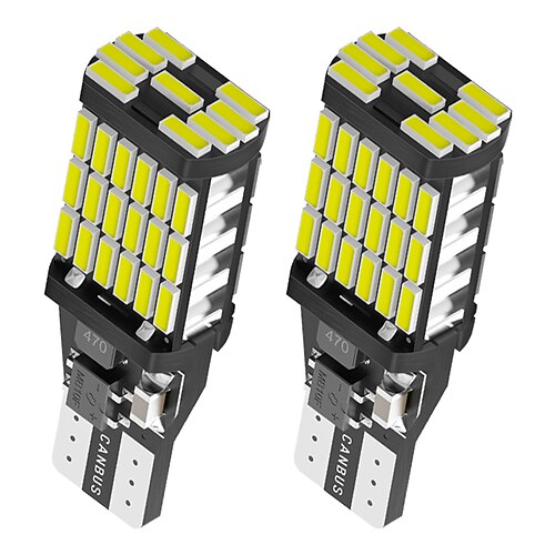 

t15 w16w 921 super luminoso ad alta potenza 45 smd 4014 led canbus non difetto veicolo fiala luce lampeggiante x esno bianco / rosso / giallo 2
