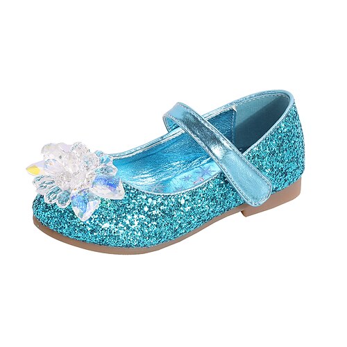 

Girls' Flats Glitters Dress Shoes Flower Girl Shoes Glitter Little Kids(4-7ys) Toddler(2-4ys) Wedding Party Sequin Magic Tape Crystals / Rhinestones Silver Pink Blue Spring Fall