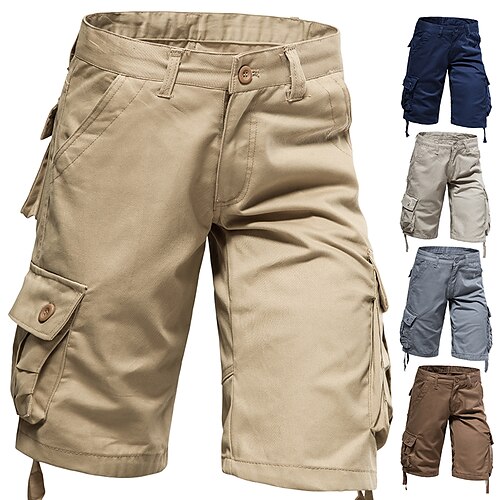 

Herre kinesisk Arbeidsbukser Sommershorts Fallskjermbukser Casual shorts Lomme Multi lomme Høydestigning Ensfarget Anvendelig Utendørs Knelengde utendørs Avslappet Klassisk Chino Svart Gul Høy Midje