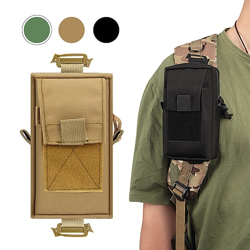 

Bolso de cintura Riñoneras Cinturón Deportivo Transpirable Listo para vestir Ligero Duradero Al aire libre Senderismo Escalada Militar Paño Oxford Negro Verde Caqui