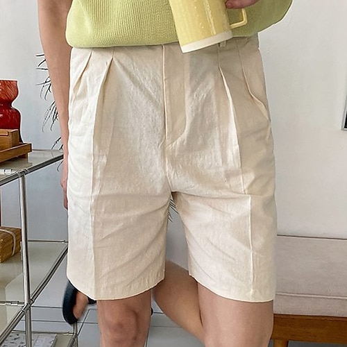 

Herre Shorts Lin Shorts Sommershorts Strandshorts Lomme عادي Komfort Pustende utendørs Daglig Ut på byen Lin / bomullsblanding Mote Gatemote Beige