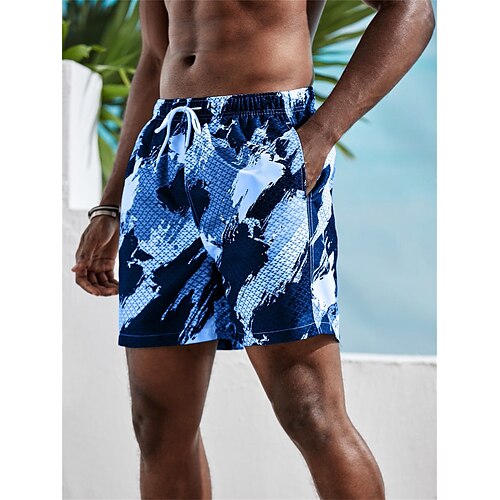 

Homme Surf Boardshort short de bain Short de bain Short d'été Short de plage Cordon avec doublure en maille Taille elastique Graphic Bloc de couleur Respirable Doux Court Casual du quotidien Vacances