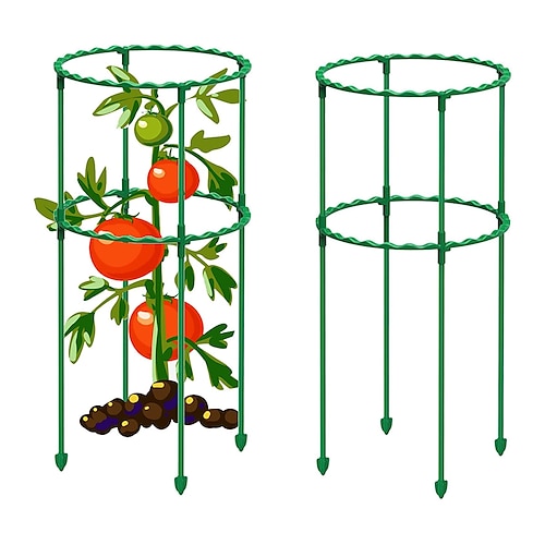 

DIY Tomato Cages Plant Support CagesAssembled Multi -layer Adjustable Garden Trellis for Vegetables Fruits Climbing Plants Pots Flowers Vines