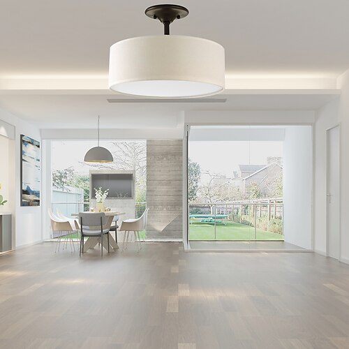 

led taklamper stoff rustfritt stål varm hvit moderne stil e26 / e27 taklys for bad, barnerom, soverom, stue